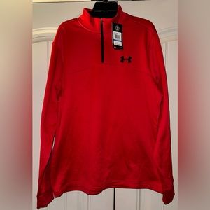Under armour cold gear XL red 1/4 zip pull over.